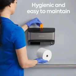 Coastwide Professional™ J-Series Duo Bath Tissue Dispenser, Black/Metallic (CWJ2BT-S)