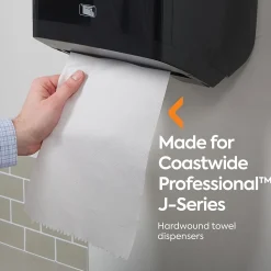 Coastwide Professional™ J-Series Recycled Hardwound Paper Towels, 1-ply, 800 ft./Roll, 6 Rolls/Carton (CWJHT-ECO)