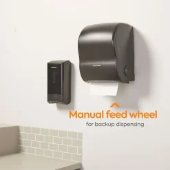 Coastwide Professional™ Manual Auto-Cut Hardwound Paper Towel Dispenser, Black (CW60832)