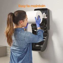 Coastwide Professional™ Manual Auto-Cut Hardwound Paper Towel Dispenser, Black (CW60832)