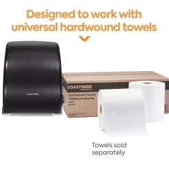 Coastwide Professional™ Manual Auto-Cut Hardwound Paper Towel Dispenser, Black (CW60832)