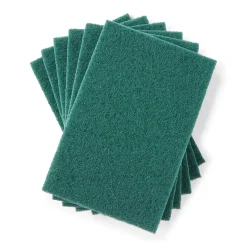 Coastwide Professionalâ„¢ Medium Duty Scouring Pad, Green, 10/Pack (CW56787)