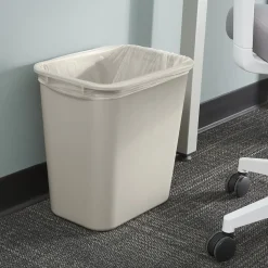 Coastwide Professional™ Plastic Trash Can, 7 Gallon, Beige (CW56430)