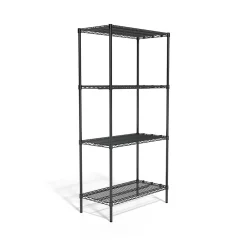 Coastwide Professional™ 4-Shelf Wire Unit, 36"W, Black (CW25470)