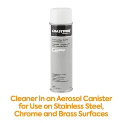 Coastwide Professional™ Stainless Steel Cleaner and Maintainer, Fresh & Clean Scent, 16 oz., 6/Carton (CW58498-A)
