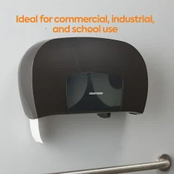 Coastwide Professional™ Twin Jumbo Roll Toilet Paper Dispenser, Black (CW60831)