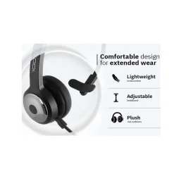 CODi Claro Wireless Headset w/ Integrated AI-Powered ENC Microphone, Black (A04616)