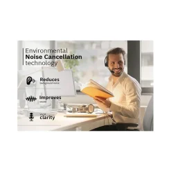 CODi Claro Wireless Headset w/ Integrated AI-Powered ENC Microphone, Black (A04616)