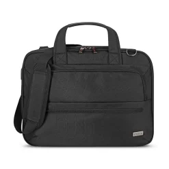 CODi Fortis 14.1" Polyester PU PVC Laptop Briefcase, Black (FOR302-4)