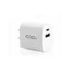 CODi 20W Dual Port Wall Charger, USB-C & USB-A Outputs, White (A01102)