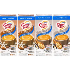 Coffee Mate Vanilla Almond Milk & Oat Milk Variety Pack, 200 Count, 4/Pack (600-00772)