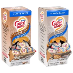 Coffee Mate Vanilla Almond Milk & Oat Milk Variety Pack, 200 Count, 4/Pack (600-00772)