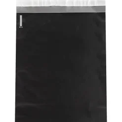 Colored Poly Mailers, Black, 12" x 15-1/2", 100/Case