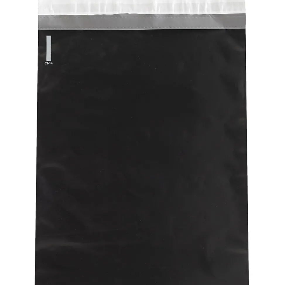 Colored Poly Mailers, Black, 12" x 15-1/2", 100/Case