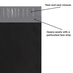 Colored Poly Mailers, Black, 12" x 15-1/2", 100/Case