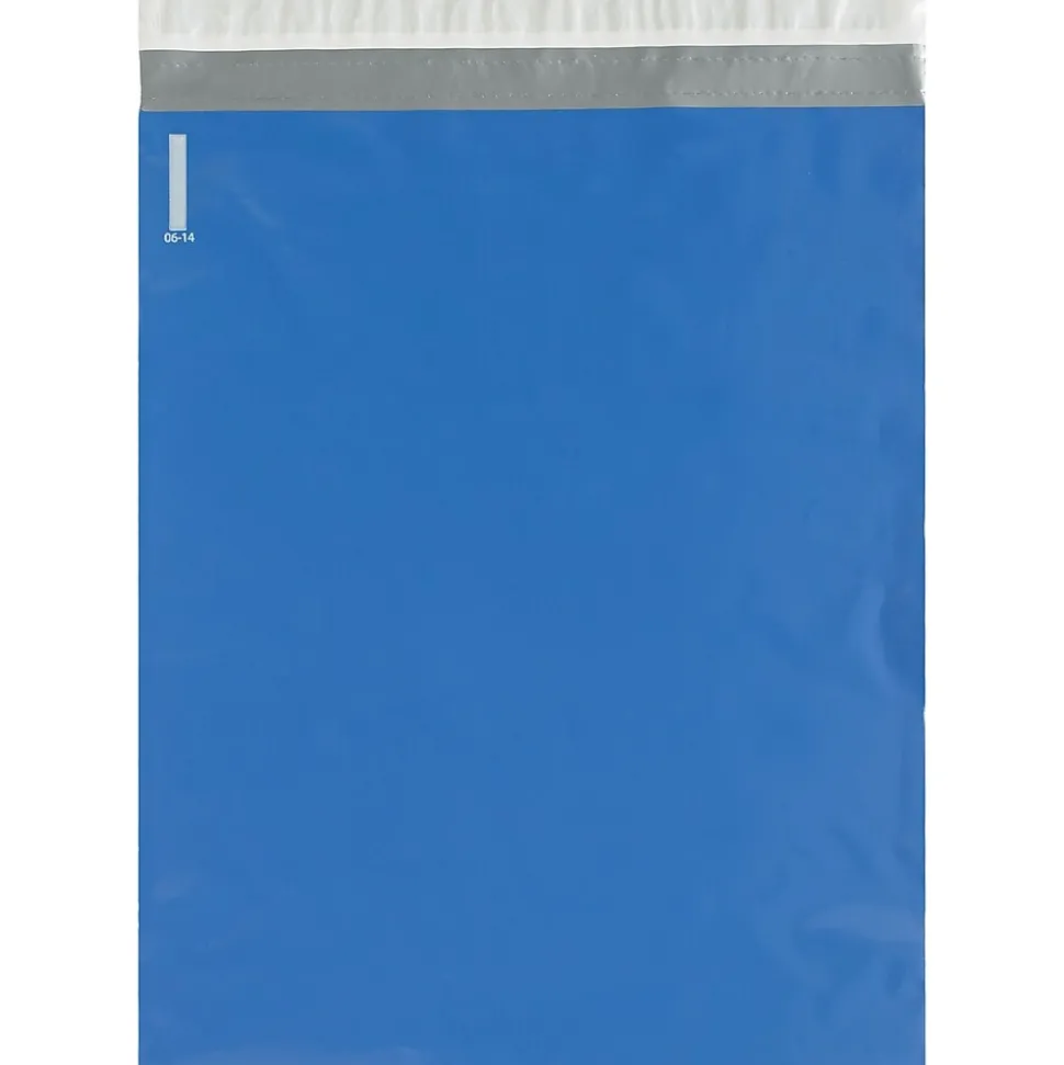 Colored Poly Mailers, Blue, 14-1/2 x 19", 100/Case