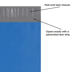 Colored Poly Mailers, Blue, 14-1/2 x 19", 100/Case