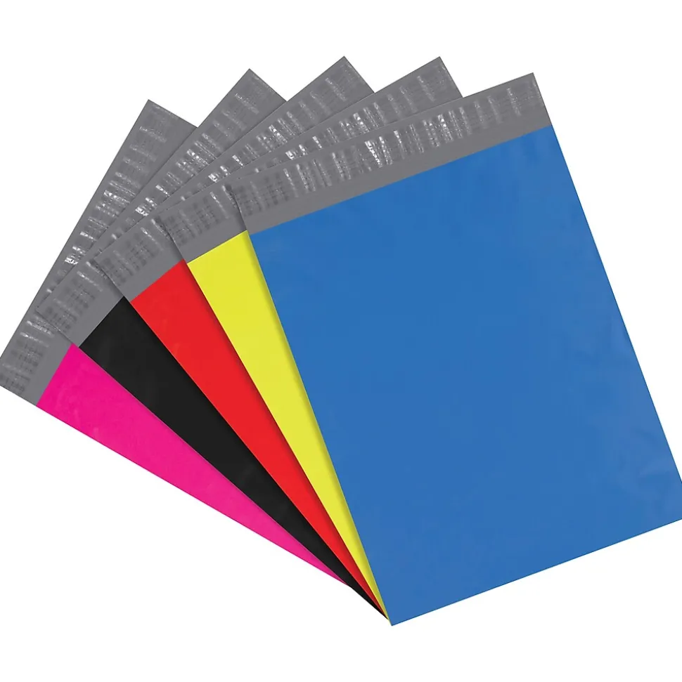Colored Poly Mailers, Blue, 14-1/2 x 19", 100/Case