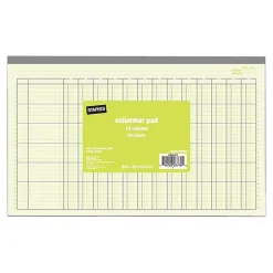 Columnar Book, 13 Column, 13.31" x 8.5", Green, 25 Sheets/Book (886665)