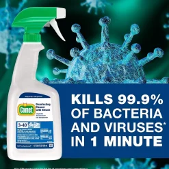 Comet Disinfecting Cleaner w/Bleach, Fresh Scent, 1 gal., 3/Carton (24651)