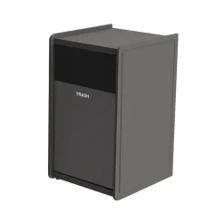 Commercial Zone EarthCraft Plastic Outdoor Trash Can, 32 Gallon, Gray (71SLFR32-01608)