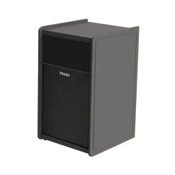 Commercial Zone EarthCraft Plastic Outdoor Trash Can, 32 Gallon, Gray/Black (71SLFR32-01560)