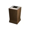 Commercial Zone ModTec Polyethylene/Stainless Steel Trash Can with no Lid, Old Bronze, 39 Gal. (724665)