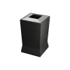 Commercial Zone ModTec Polyethylene/Stainless Steel Trash Can with no Lid, Gunmetal Satin, 39 Gal. (724666)