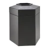 Commercial Zone Products PolyTec Series Hexagon Trash Can, Charcoal, 45 Gal. (737224)