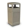 Commercial Zone Products® PolyTec Series 42gal Square Trash Can with Dome Lid, Beige (73290299)