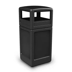 Commercial Zone Products® PolyTec Series 42gal Square Trash Can with Dome Lid, Black (73290199)