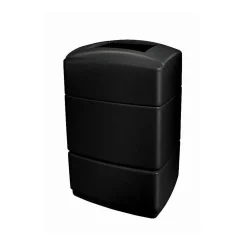 Commercial Zone Products PolyTec Series Rectangular Waste Container, Black, 40 Gal. (733101)