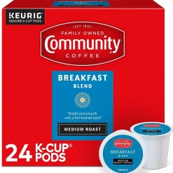 Community Coffee Breakfast Blend Coffee Keurig® K-Cup® Pods, Medium Roast, 24/Box (5000374324)