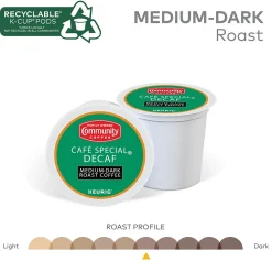 Community Coffee Cafe Special Decaf Coffee Keurig® K-Cup® Pods, Medium Dark Roast, 24/Box (5000374327)