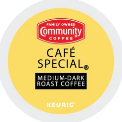 Community Coffee Cafe Special Coffee, Keurig K-Cup Pod, Medium-Dark Roast, 96/Carton (5000374325CT)