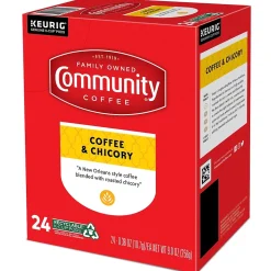 Community Coffee Chicory Coffee Keurig® K-Cup® Pods, Medium Dark Roast, 24/Box (5000374326)