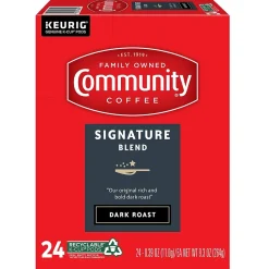 Community Coffee Signature Blend Coffee Keurig® K-Cup® Pods, Dark Roast, 24/Box (5000374328)