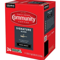 Community Coffee Signature Blend Coffee Keurig® K-Cup® Pods, Dark Roast, 24/Box (5000374328)