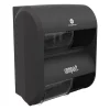 Compact® 4-Roll Quad Coreless Toilet Paper Dispenser by GP PRO, Black, 11.750” W x 6.900” D x 13.250” H (56744B)