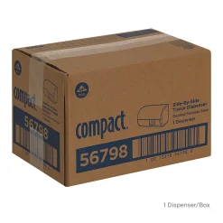 Compact 2-Roll Side-by-Side Coreless Toilet Paper Dispenser by GP PRO, Stainless (56798)