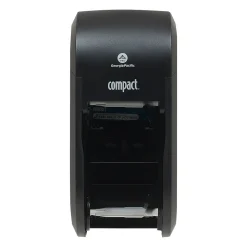 Compact® 2-Roll Vertical Coreless Toilet Paper Dispenser by GP PRO, Black (56790A)