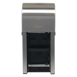 Compact 2-Roll Vertical Coreless Toilet Paper Dispenser by GP PRO, Stainless (56782)