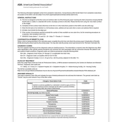 ComplyRight 2024 ADA Dental Claim Forms, 100 Forms/Pack (20241100)