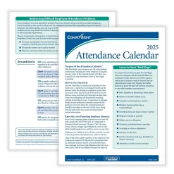 ComplyRight 2025 Attendance Calendar Set, 200 Forms/Pack (A1411W16PK200)