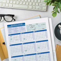 ComplyRight 2025 Attendance Calendar File Folder, 25 Forms/Pack (A3050)