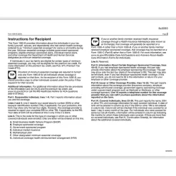 ComplyRight 2024 1095-B Tax Form, 1-Part, White/Black, 500/Pack (1095BIRS500)