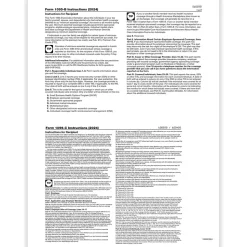 ComplyRight 2024 1095-B Tax Form, 1-Part, 2-Up, 500/Pack (1095BCBLK500)