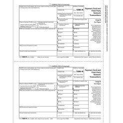 ComplyRight 2024 1099-K Tax Form, 1-Part, 2-Up, 100/Pack (5326)