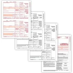ComplyRight 2024 1099-MISC Tax Form, 4-Part, 2-Up, Copy A, B, C/2, 1096 Transmittal, 100/Pack (6103100)