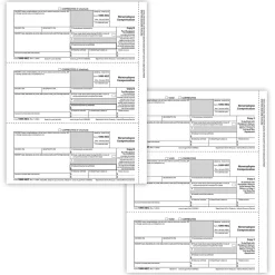 ComplyRight 2024 1099-NEC Tax Form Recipient Copy Only, 3-Part, 3-Up, Copy B, C/2, 25/Pack (NEC611325)
